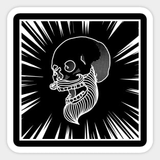 Hipster Skull Sticker